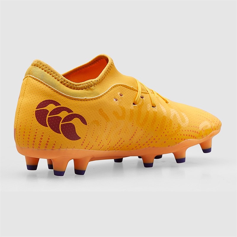 Canterbury Mens Speed Infinite Team FG Firm Ground Rugby Boots Yellow/Orange - Image 5