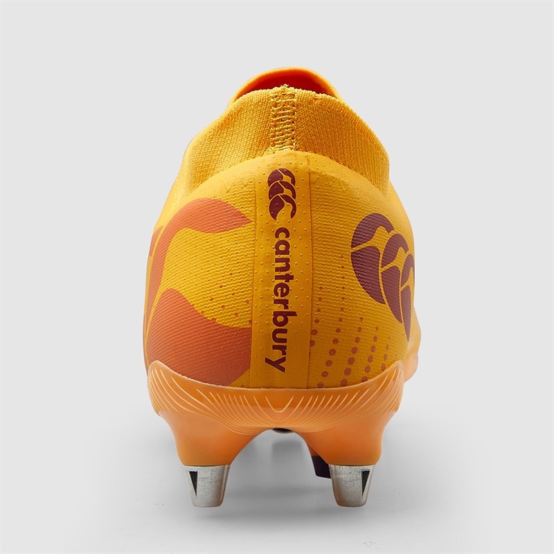 Canterbury Mens Speed Infinite Pro SG Soft Ground Rugby Boots Yellow/Orange - Image 4