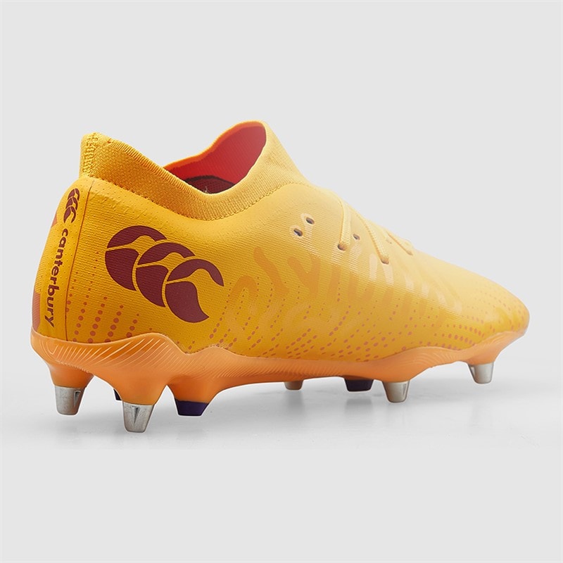 Canterbury Mens Speed Infinite Pro SG Soft Ground Rugby Boots Yellow/Orange - Image 5