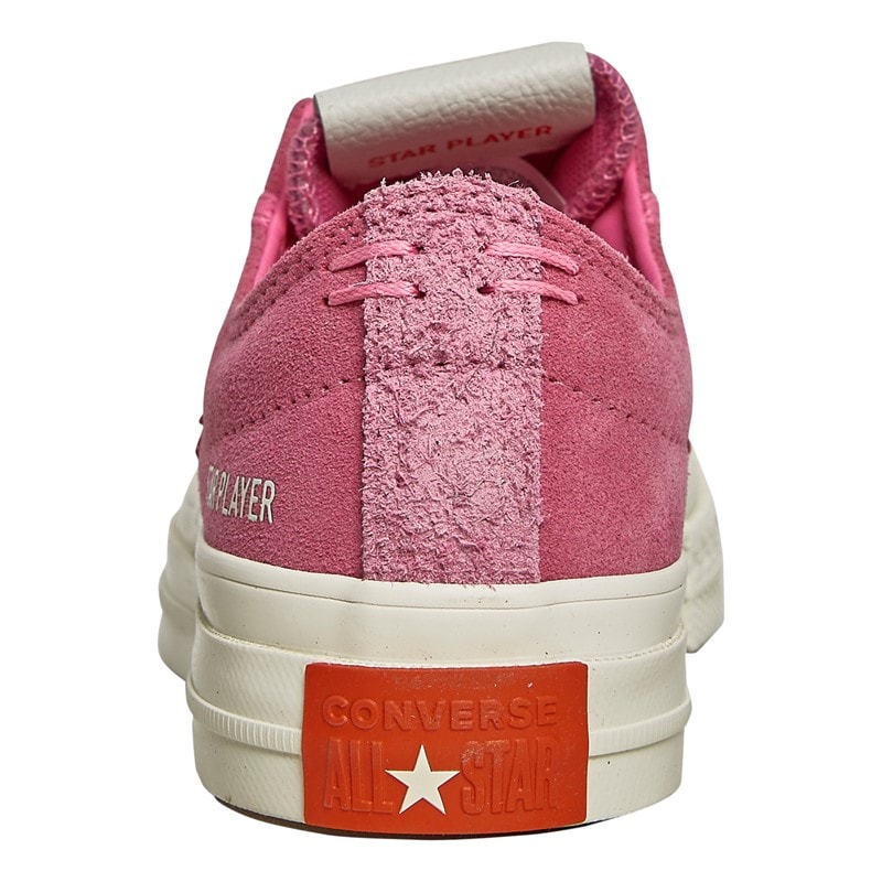 Converse Star Player 76 Suede Trainers Pink/Fever Dream/Egret - Image 3