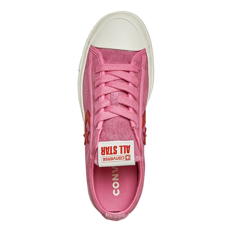 Converse Star Player 76 Suede Trainers Pink/Fever Dream/Egret - Image 4