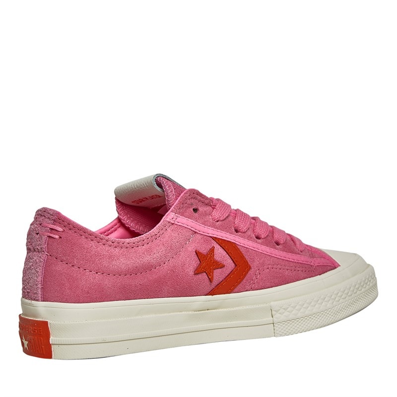 Converse Star Player 76 Suede Trainers Pink/Fever Dream/Egret - Image 5