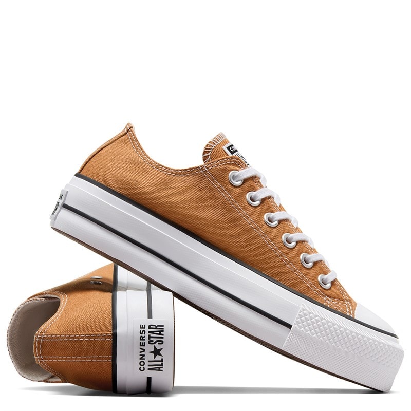 Converse Womens Chuck Taylor All Star Lift Platform Canvas Trainers Gingersnap/White/Black - Image 5