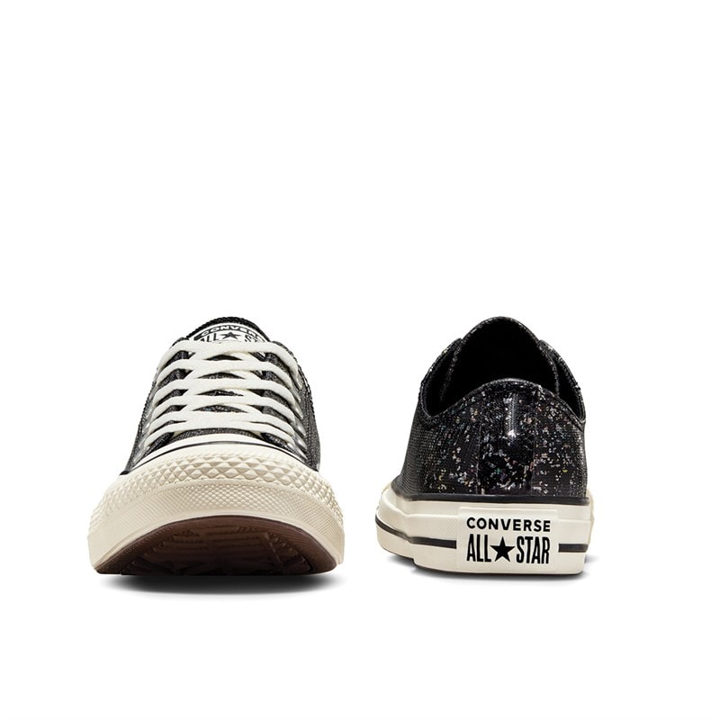 Converse Womens Chuck Taylor All Star Glitter Trainers Black/Egret/Black - Image 3