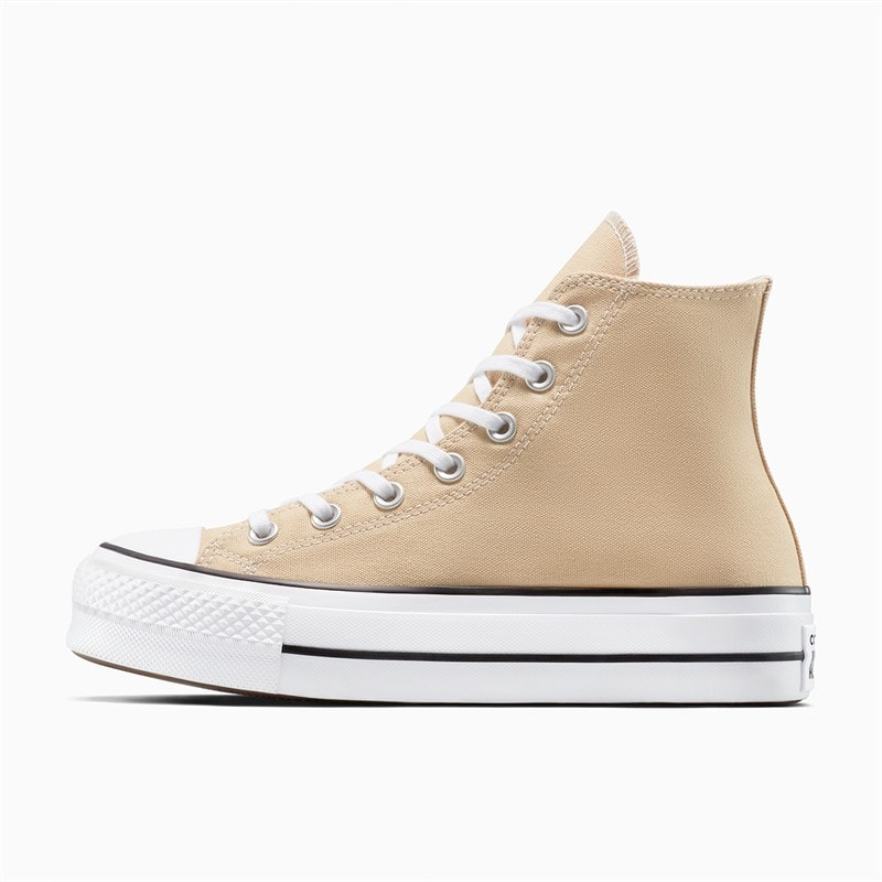 Converse Womens Chuck Taylor All Star Lift Platform Hi Trainers Coastal Dune/White/Black - Image 5