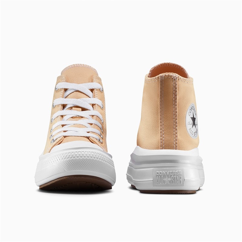 Converse Kids Chuck Taylor All Star Move Hi Trainers Coastal Dune/White - Image 3