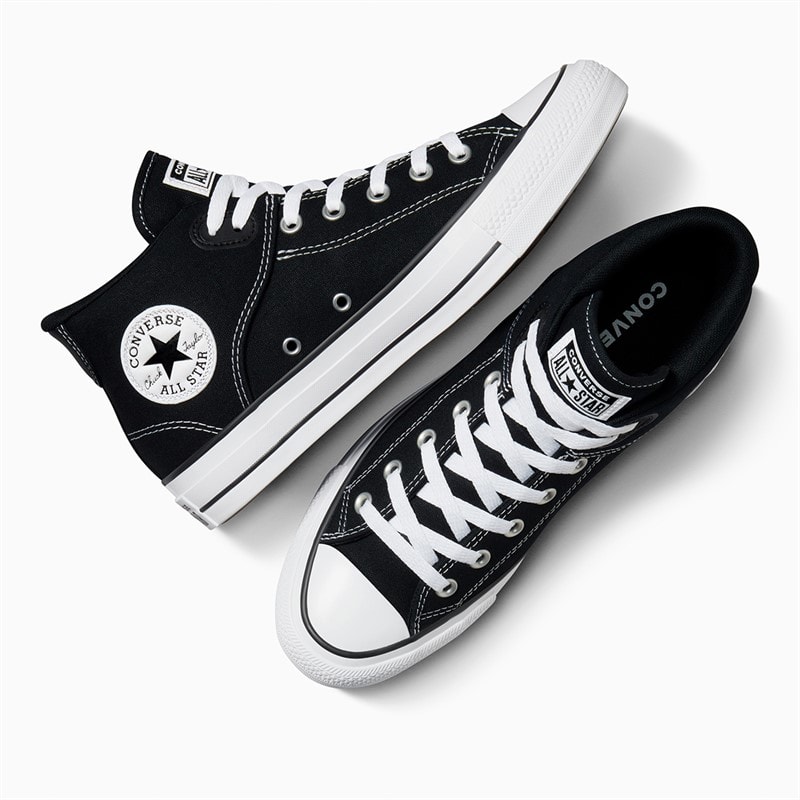 Converse Chuck Taylor All Star Tremont Street Mid Trainers Black/White/Black - Image 4