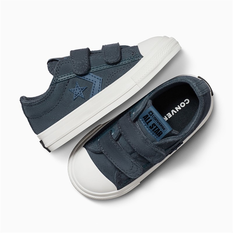 Converse Infant Star Player 76 Ox Suede And Leather Easy On Trainers Midnight Pass/Lakeside Blue - Image 4