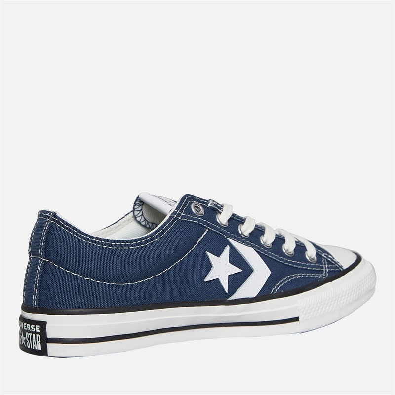 Converse Junior Star Player 76 Ox Foundational Canvas Trainers Navy/Vintage White/Egret - Image 5