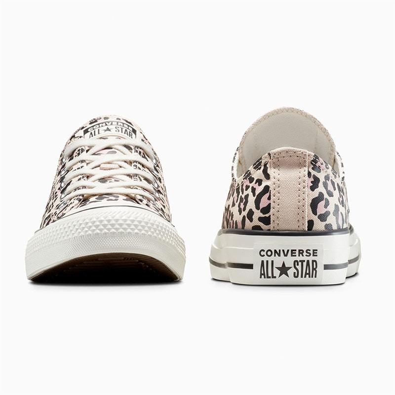 Converse Junior Girls Chuck Taylor All Star Ox Leopard Trainers Warm Clay/Egret/Black - Image 3