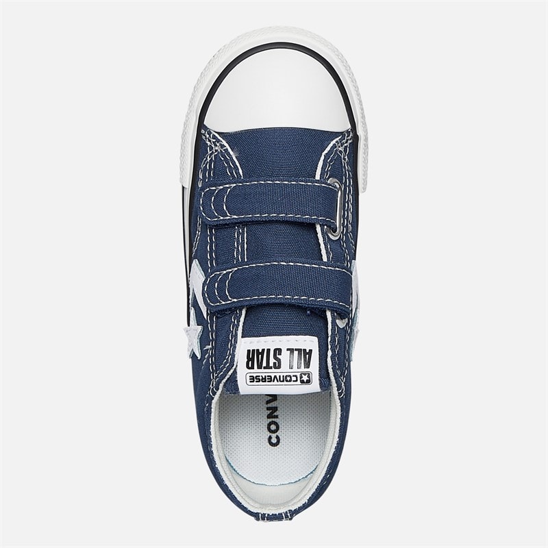 Converse Infant Star Player 76 Ox Easy On Canvas Trainers Navy/Vintage White/Egret - Image 4