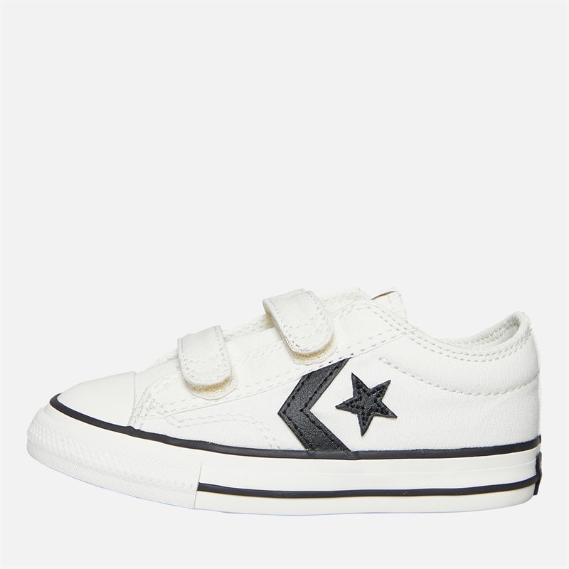 Converse Infant Star Player 76 Ox Easy On Canvas Trainers Vintage White/Black/Egret - Image 1