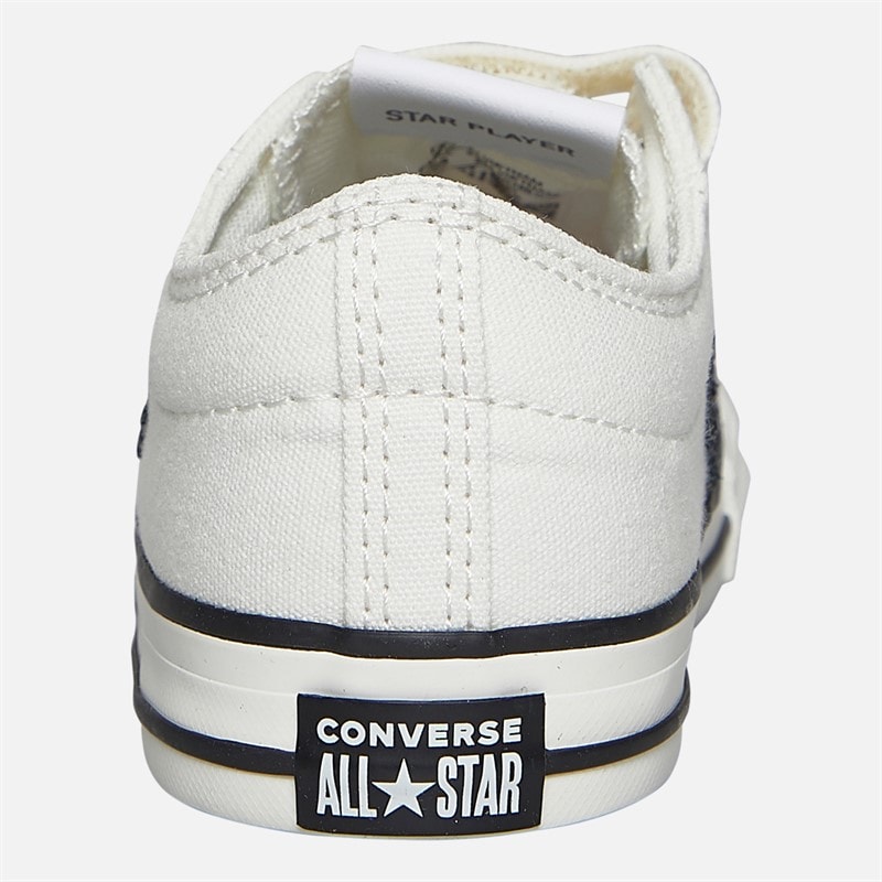 Converse Infant Star Player 76 Ox Easy On Canvas Trainers Vintage White/Black/Egret - Image 3