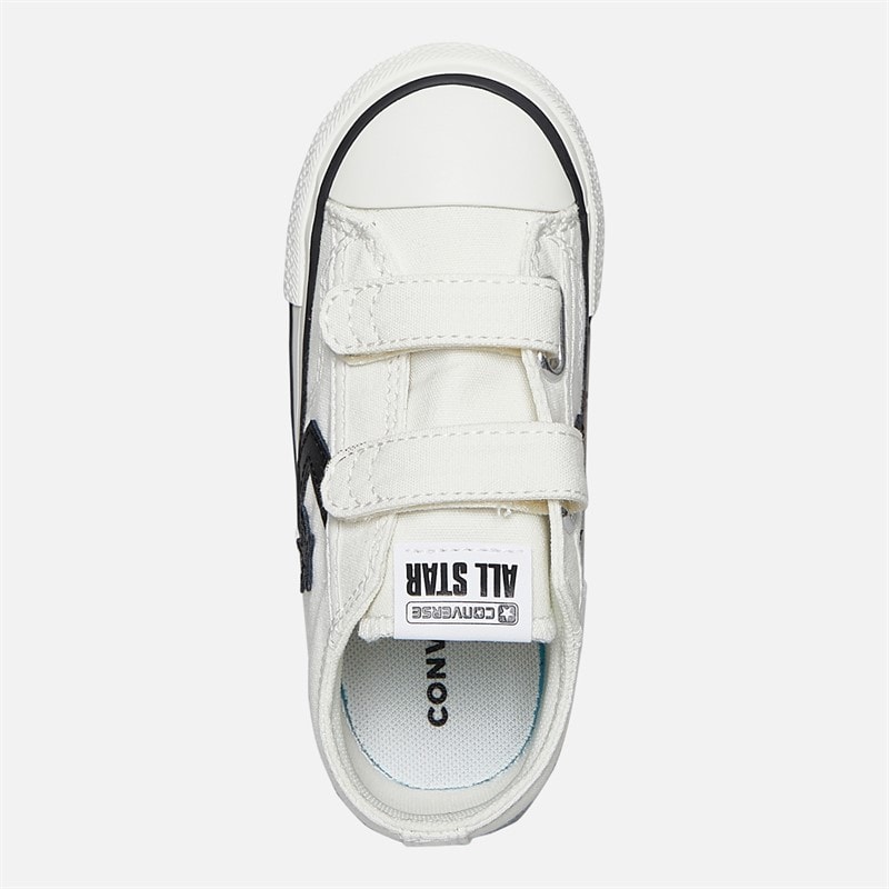Converse Infant Star Player 76 Ox Easy On Canvas Trainers Vintage White/Black/Egret - Image 4