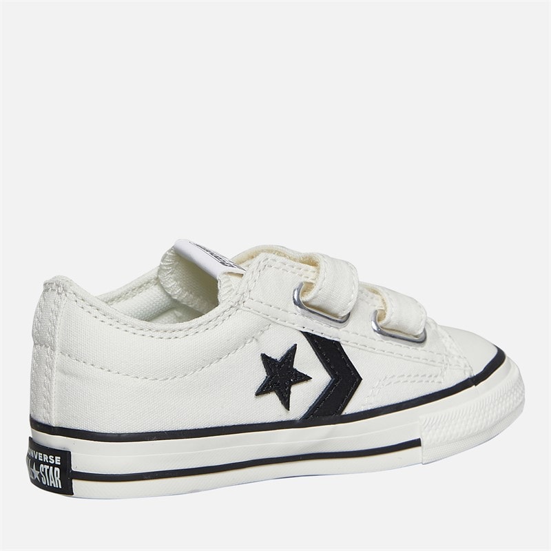 Converse Infant Star Player 76 Ox Easy On Canvas Trainers Vintage White/Black/Egret - Image 5
