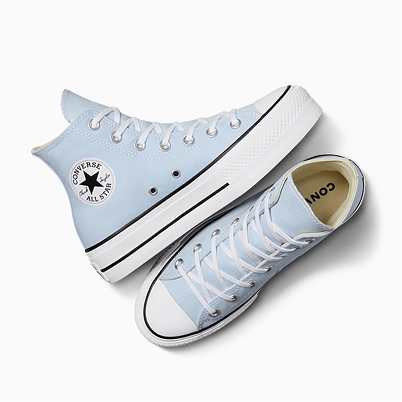 Converse Womens Chuck Taylor All Star Lift Platform Hi Trainers Blue Supermoon/Natural Ivory - Image 4