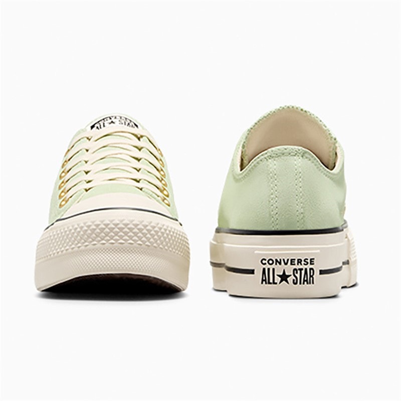 Converse Womens Chuck Taylor All Star Lift Platform Ox Suede Trainers Surplus Mint/Natural Ivory - Image 3