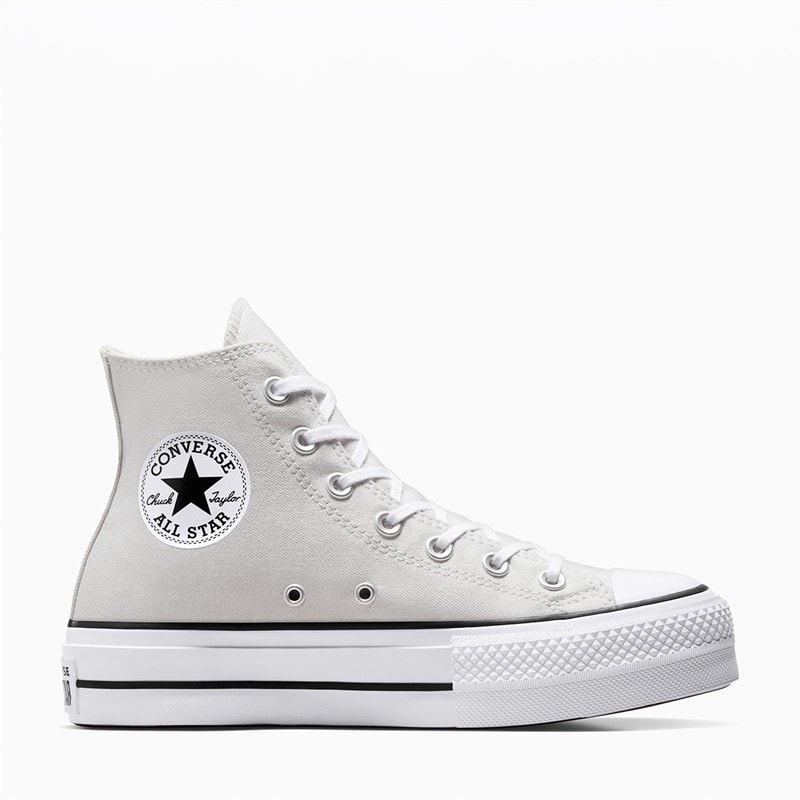 Converse Womens Chuck Taylor All Star Lift Platform Hi Canvas Trainers Barely Grey/White/Black - Image 1