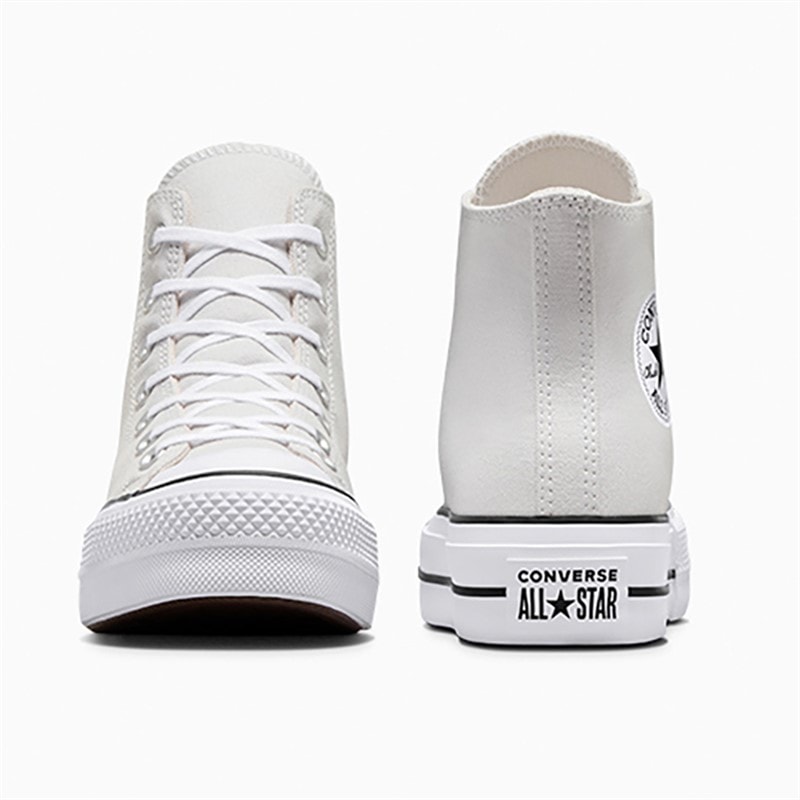 Converse Womens Chuck Taylor All Star Lift Platform Hi Canvas Trainers Barely Grey/White/Black - Image 3