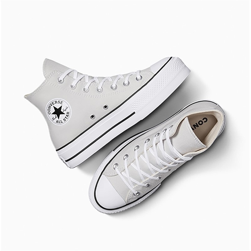Converse Womens Chuck Taylor All Star Lift Platform Hi Canvas Trainers Barely Grey/White/Black - Image 4