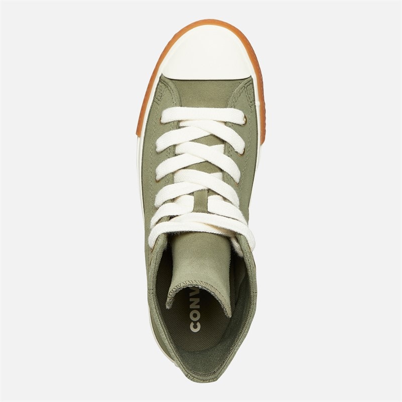 Converse Junior Chuck Taylor All Star Lift Platform Hi Trainers Utility/Egret/Gum Honey - Image 4
