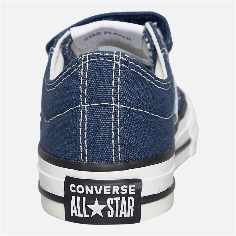 Converse Kids Star Player 76 Ox Easy On Trainers Navy/Vintage White/Egret - Image 3