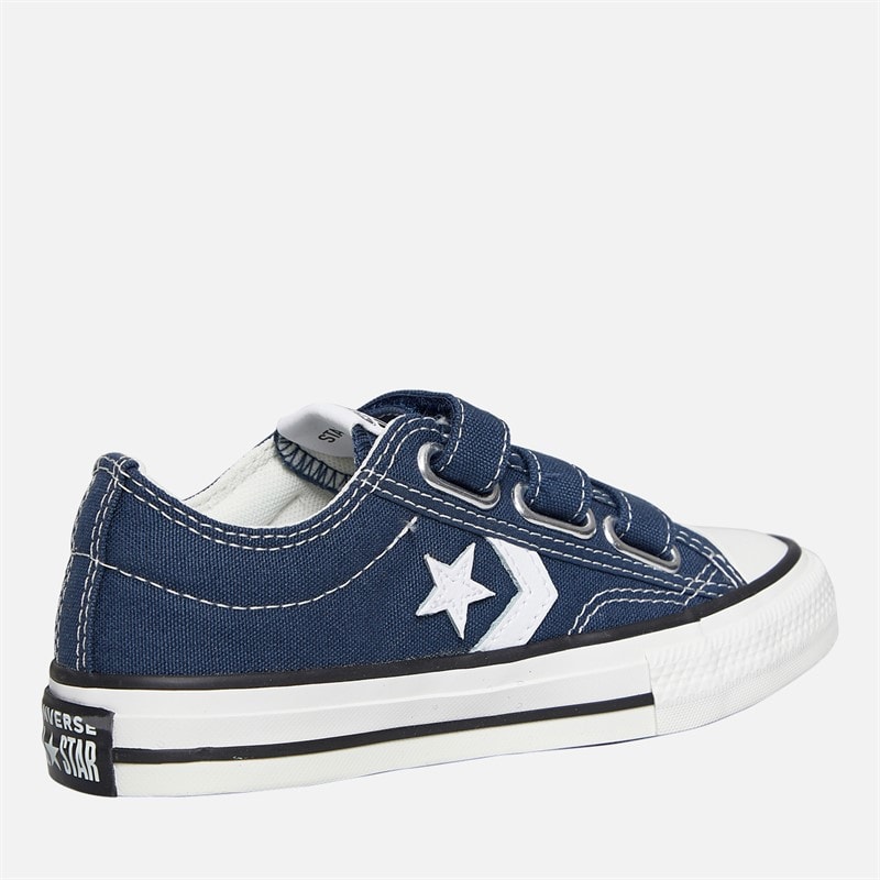 Converse Kids Star Player 76 Ox Easy On Trainers Navy/Vintage White/Egret - Image 5
