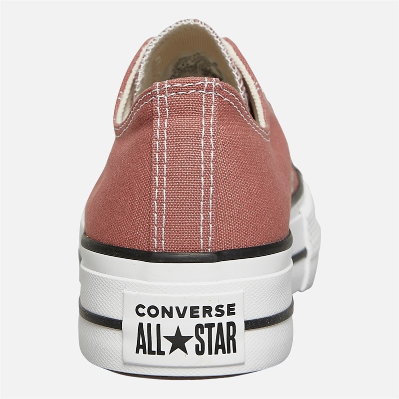 Converse Womens Chuck Taylor All Star Lift Platform Ox Trainers Light Saddle/Natural Ivory - Image 3