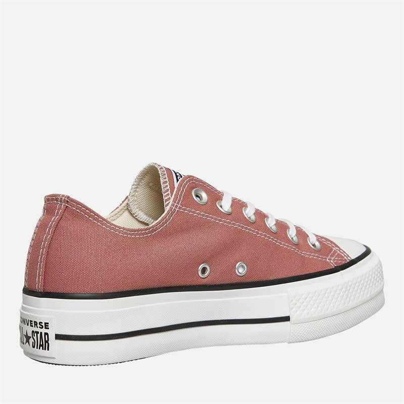 Converse Womens Chuck Taylor All Star Lift Platform Ox Trainers Light Saddle/Natural Ivory - Image 5