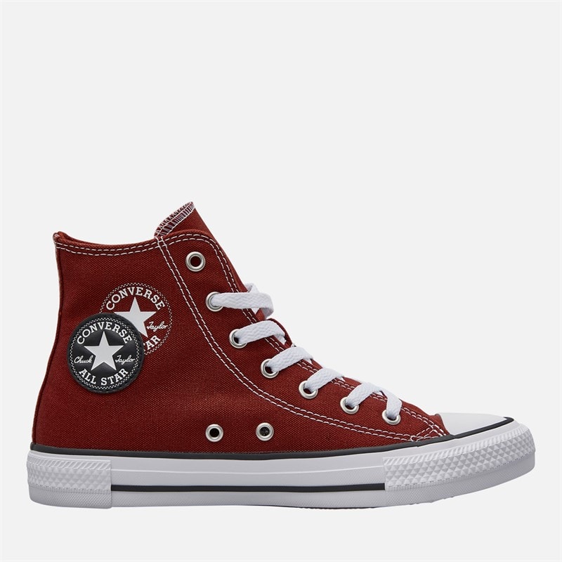Converse Junior Chuck Taylor All Star Hi Double Play Trainers Rottin Apple/White/Black - Image 1