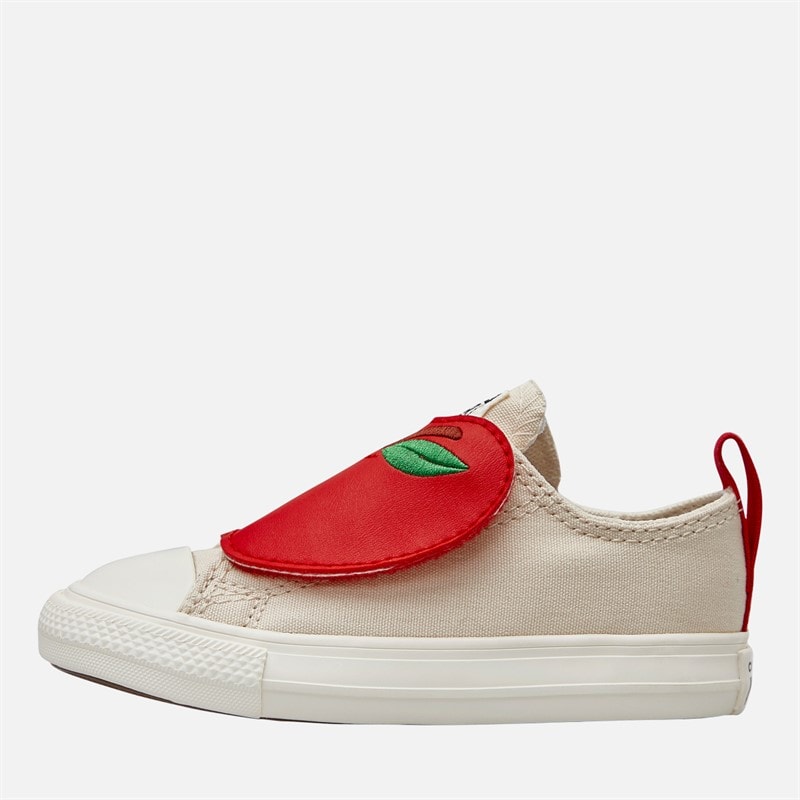 Converse Infant Chuck Taylor All Star Apples Easy On Trainers Light Dune/Red/Egret