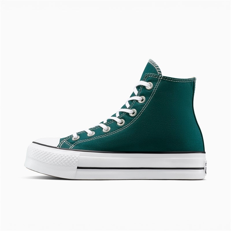 Converse Womens Chuck Taylor All Star Hi Lift Platform Trainers Darkly Jaded/White/Black - Image 5