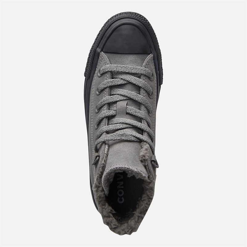 Converse Mens Chuck Taylor All Star Hi Suede Trainers Sharkskin/Sharkskin/Grey Area - Image 4