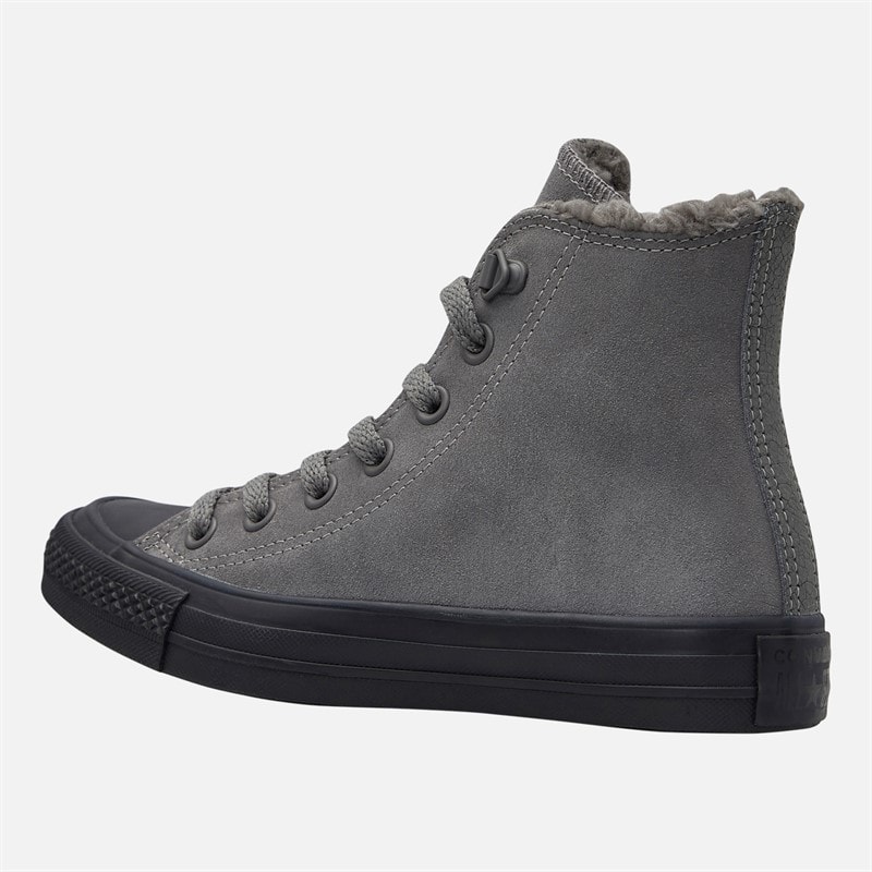 Converse Mens Chuck Taylor All Star Hi Suede Trainers Sharkskin/Sharkskin/Grey Area - Image 5