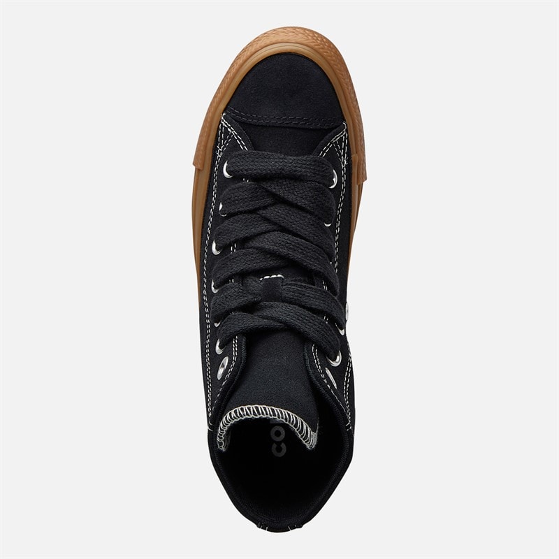 Converse Womens Chuck Taylor All Star Hi Suede Trainers Black/Gum Honey/Gingersnap - Image 4