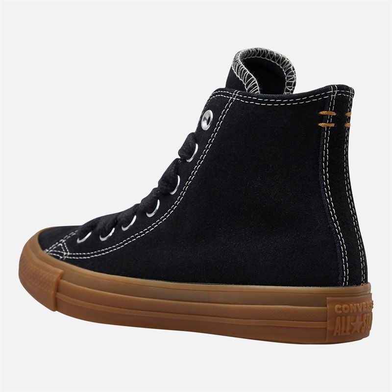 Converse Womens Chuck Taylor All Star Hi Suede Trainers Black/Gum Honey/Gingersnap - Image 5