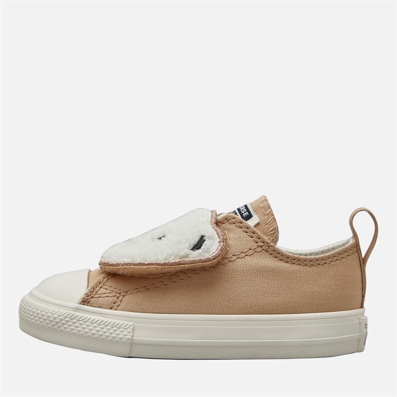 Converse Infant Chuck Taylor All Star Sherpa Bear Easy-On Trainers Warm Quarry/Egret/Black - Image 2