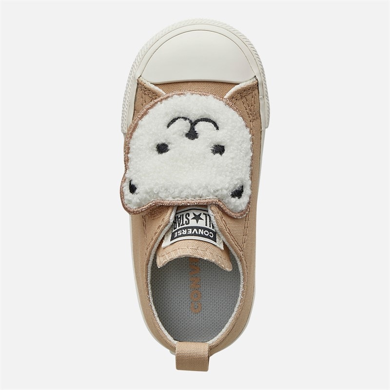 Converse Infant Chuck Taylor All Star Sherpa Bear Easy-On Trainers Warm Quarry/Egret/Black - Image 5