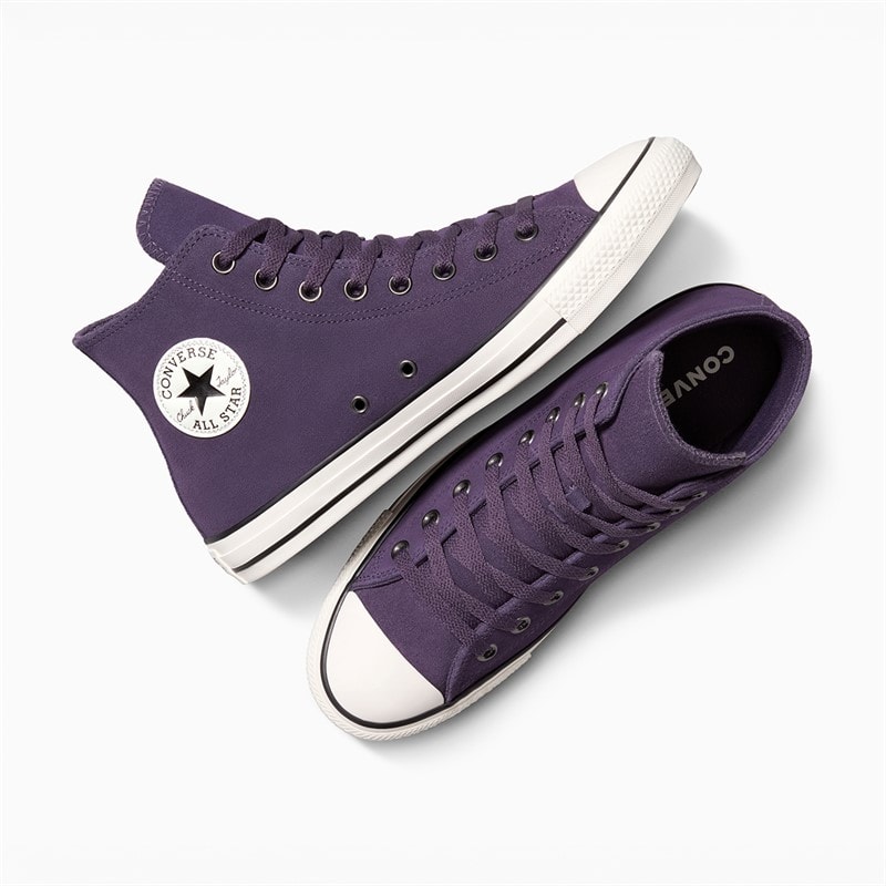 Converse Chuck Taylor All Star Hi Suede Trainers Raisin/Egret/Black - Image 4