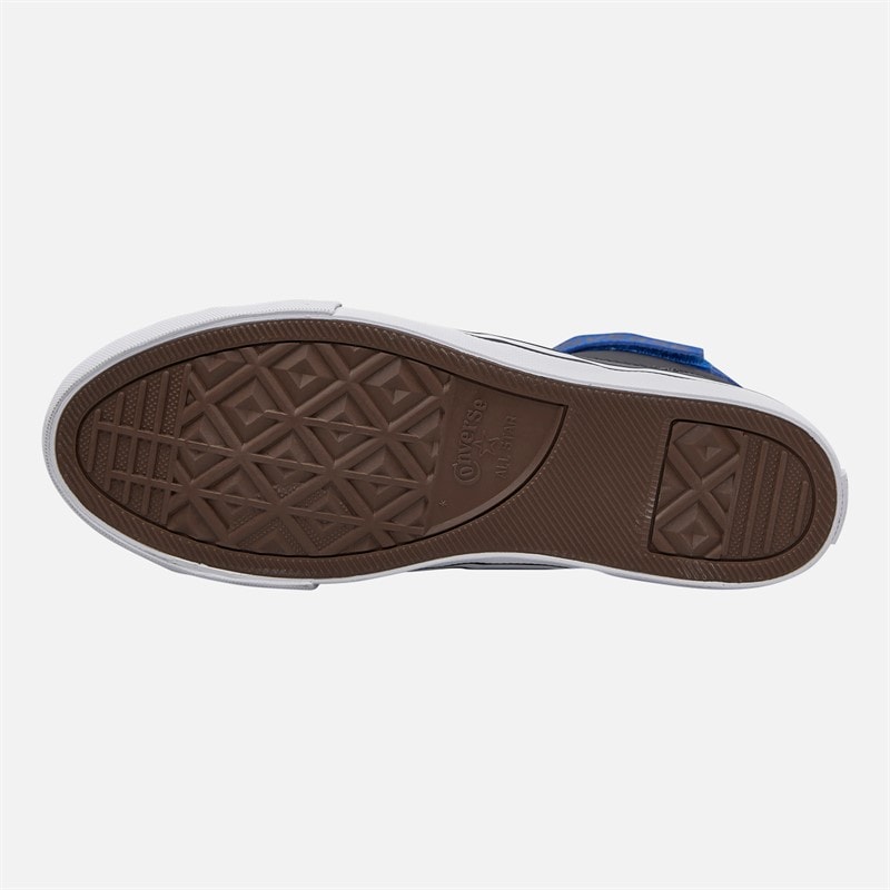 Converse Junior Pro Blaze Strap Leather Trainers Black/Blue/White - Image 2
