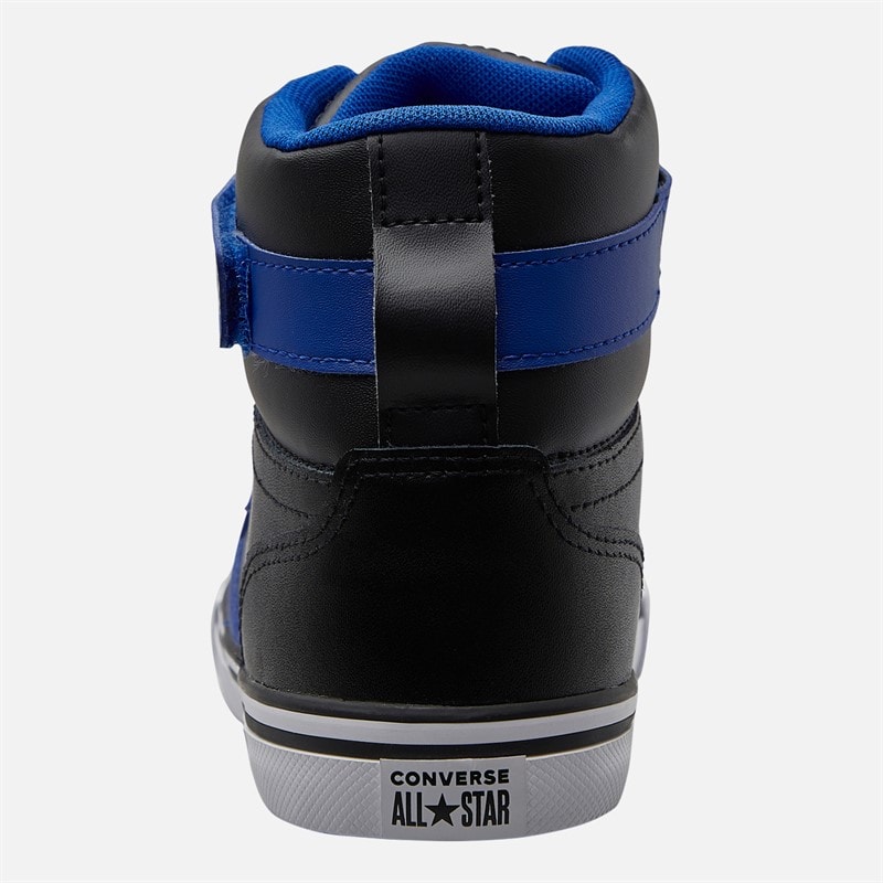 Converse Junior Pro Blaze Strap Leather Trainers Black/Blue/White - Image 3