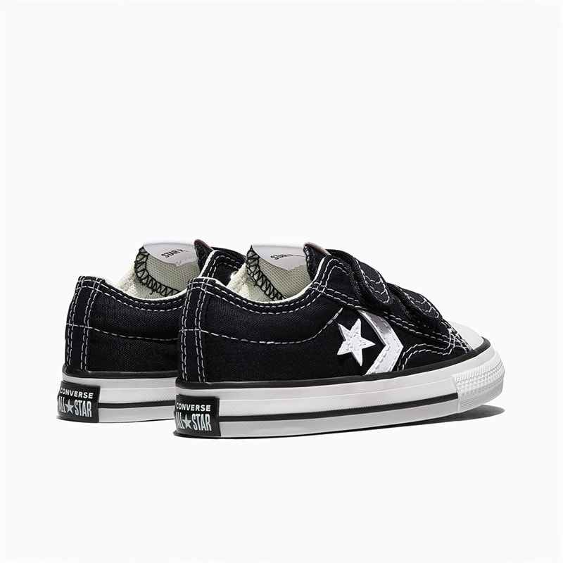 Converse Infant Star Player 76 Easy On Canvas Trainers Black/Vintage White/Egret - Image 3