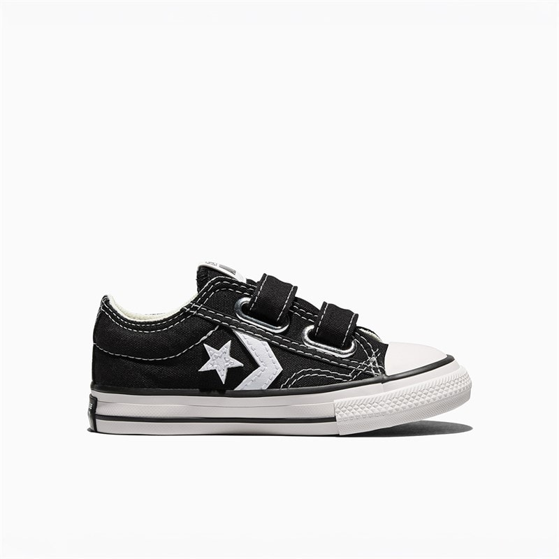 Converse Infant Star Player 76 Easy On Canvas Trainers Black/Vintage White/Egret - Image 5