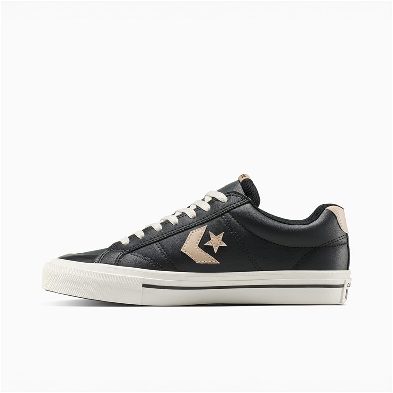 Converse Mens Sport Casual Faux Leather Trainers Black/Vintage Cargo - Image 5
