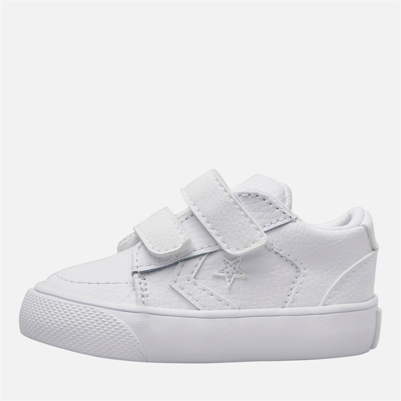 Converse Infant Belmont Leather Trainers White/White/White - Image 1