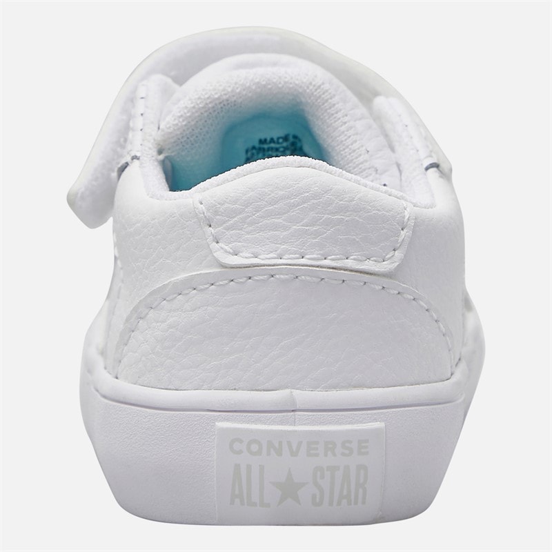 Converse Infant Belmont Leather Trainers White/White/White - Image 3