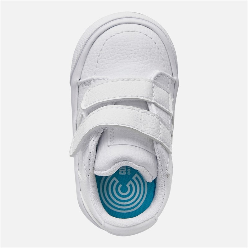 Converse Infant Belmont Leather Trainers White/White/White - Image 4
