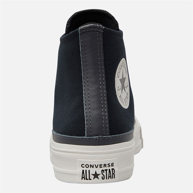Converse Chuck Taylor All Star Hi Double Lace Trainers Black/Vintage White/Black - Image 3