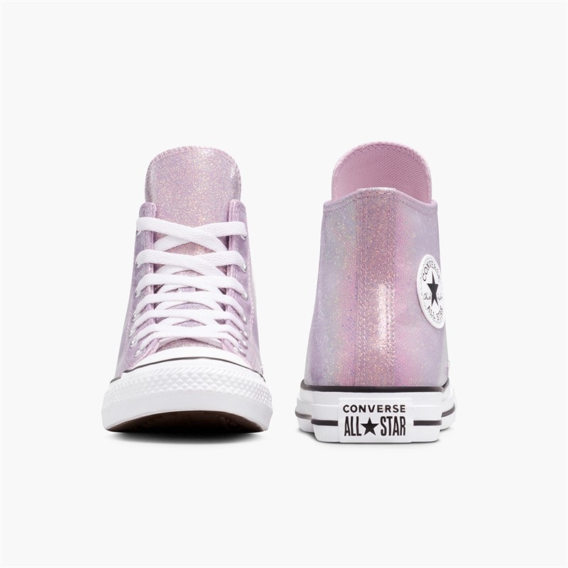 Converse Junior Chuck Taylor All Star Hi Disco Trainers Altitude Lilac/White/Black - Image 3