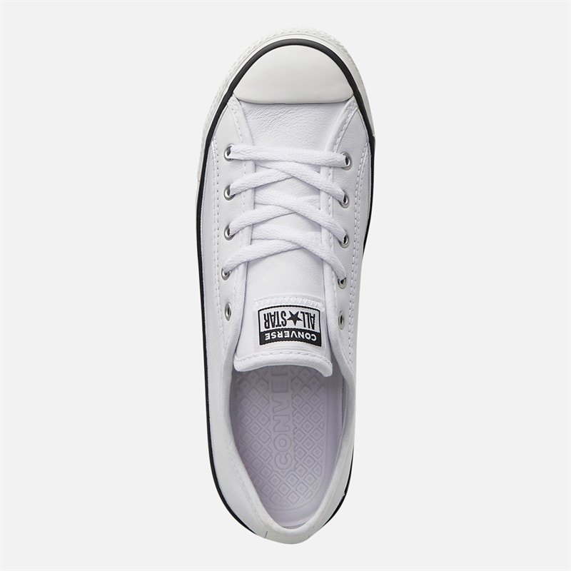 Converse Womens Chuck Taylor All Star Dainty Canvas Trainers White/Black/White - Image 4